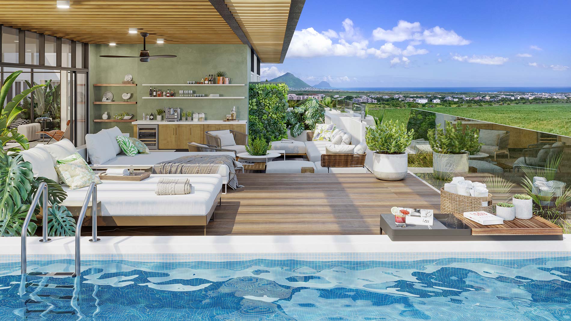 Inside a Bijou Résidence Luxury Penthouse in Mauritius